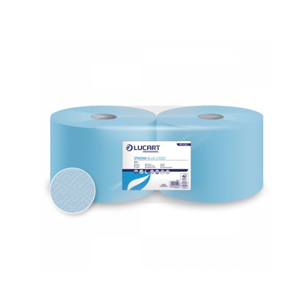 Kéztörlő 2 rétegű tekercses 2 tekercs/karton Strong Blue 2.1000 Lucart_851326J kék