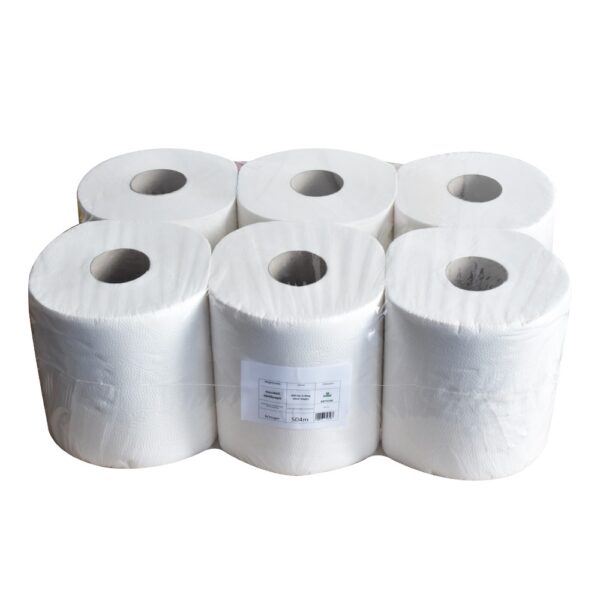 Kéztörlő 2 rétegű tekercses átmérő: 19 cm 100% cellulóz 84 m/tekercs 6 tekercs/karton hófehér