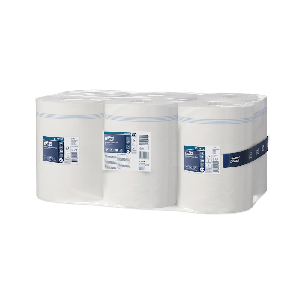 Kéztörlő 2 rétegű tekercses átmérő: 19 cm 6 tekercs/karton Plus M2 Advanced Tork_101250 fehér - Image 2