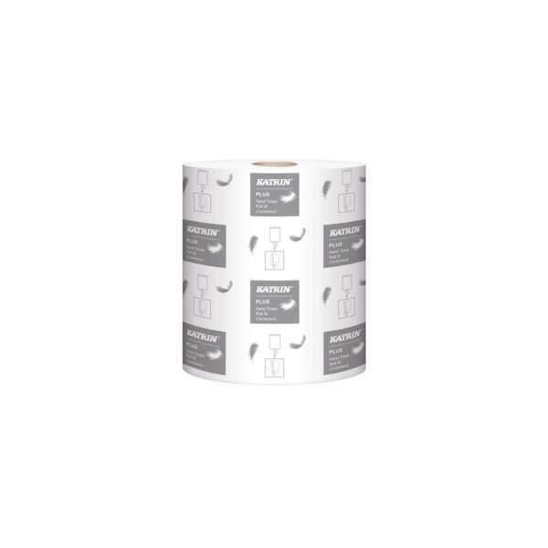 Kéztörlő 2 rétegű tekercses átmérő: 19 cm 6 tekercs/karton Plus M2 Katrin_2658 hófehér