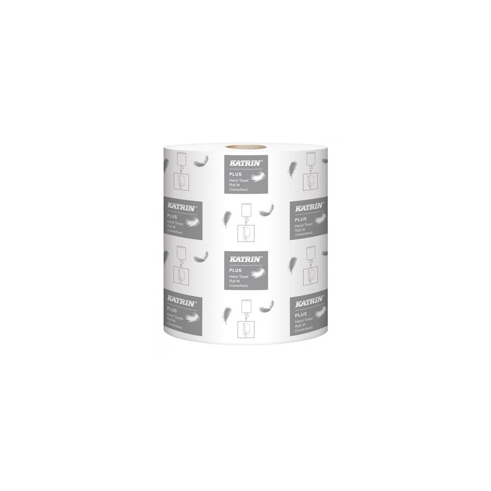 Kéztörlő 2 rétegű tekercses átmérő: 19 cm 6 tekercs/karton Plus M2 Katrin_2658 hófehér