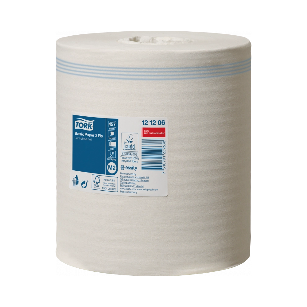 Kéztörlő 2 rétegű tekercses átmérő 20 cm 160 m/tekercs 6 tekercs/karton M2 Universal Tork_121206 fehér