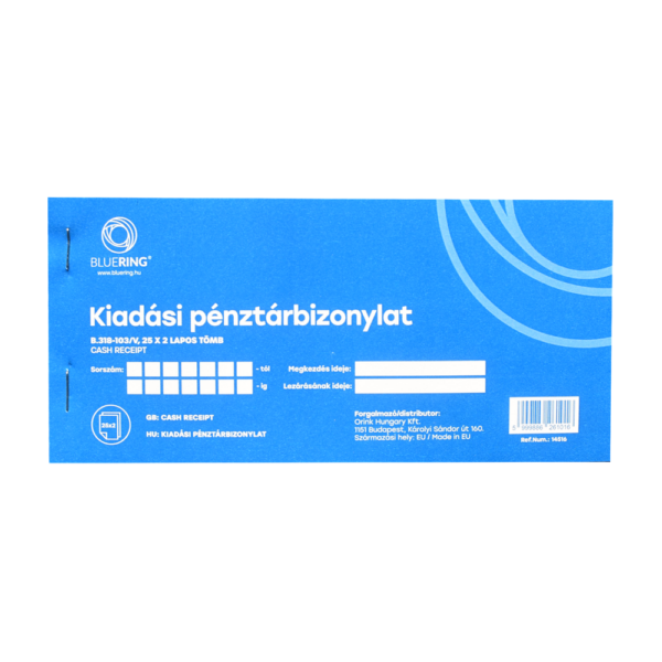 Kiadási pénztárbizonylat 25x2lapos B.318-103/V Bluering®