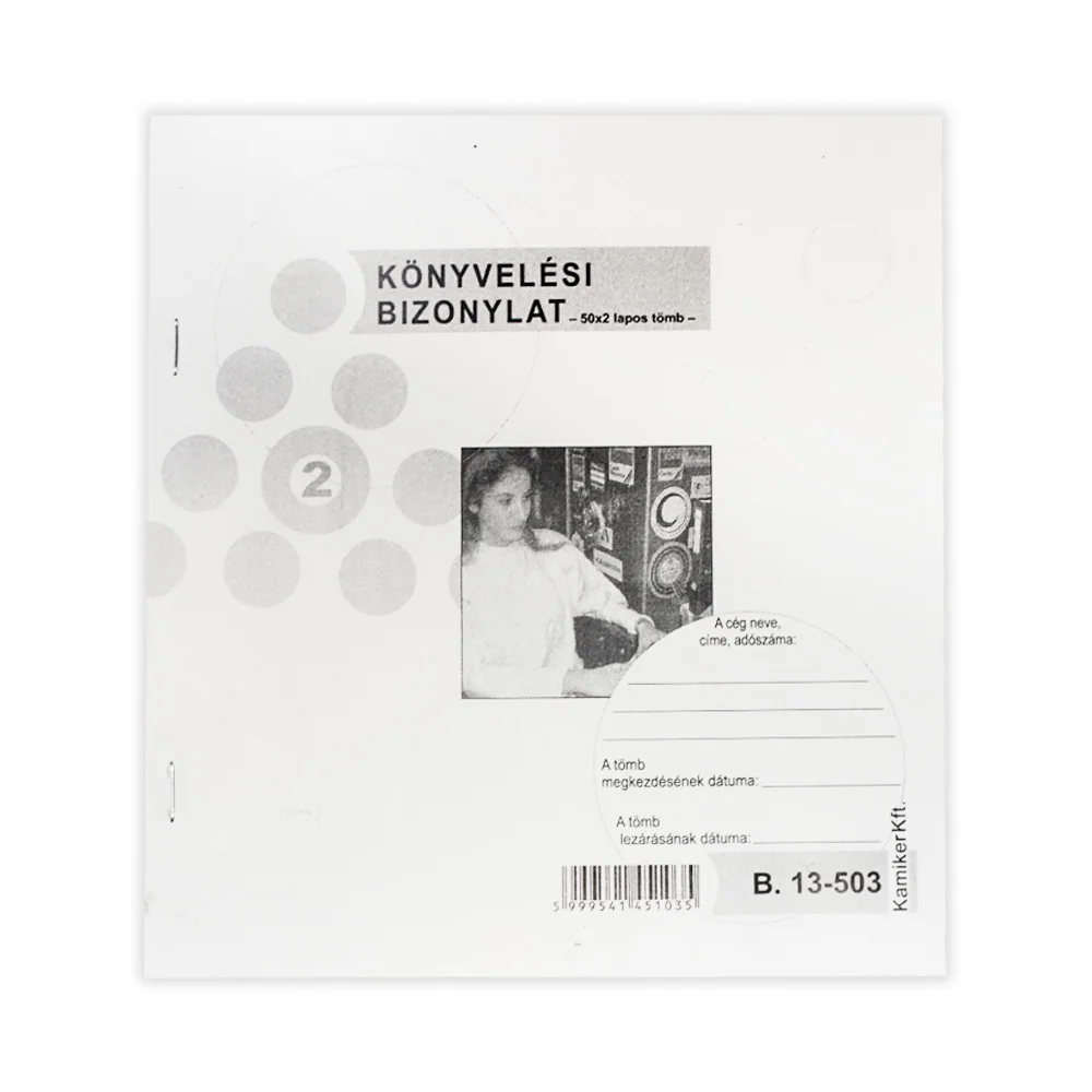 Könyvelési bizonylat 50x2 lapos tömb 203x198 mm B.13-503/V