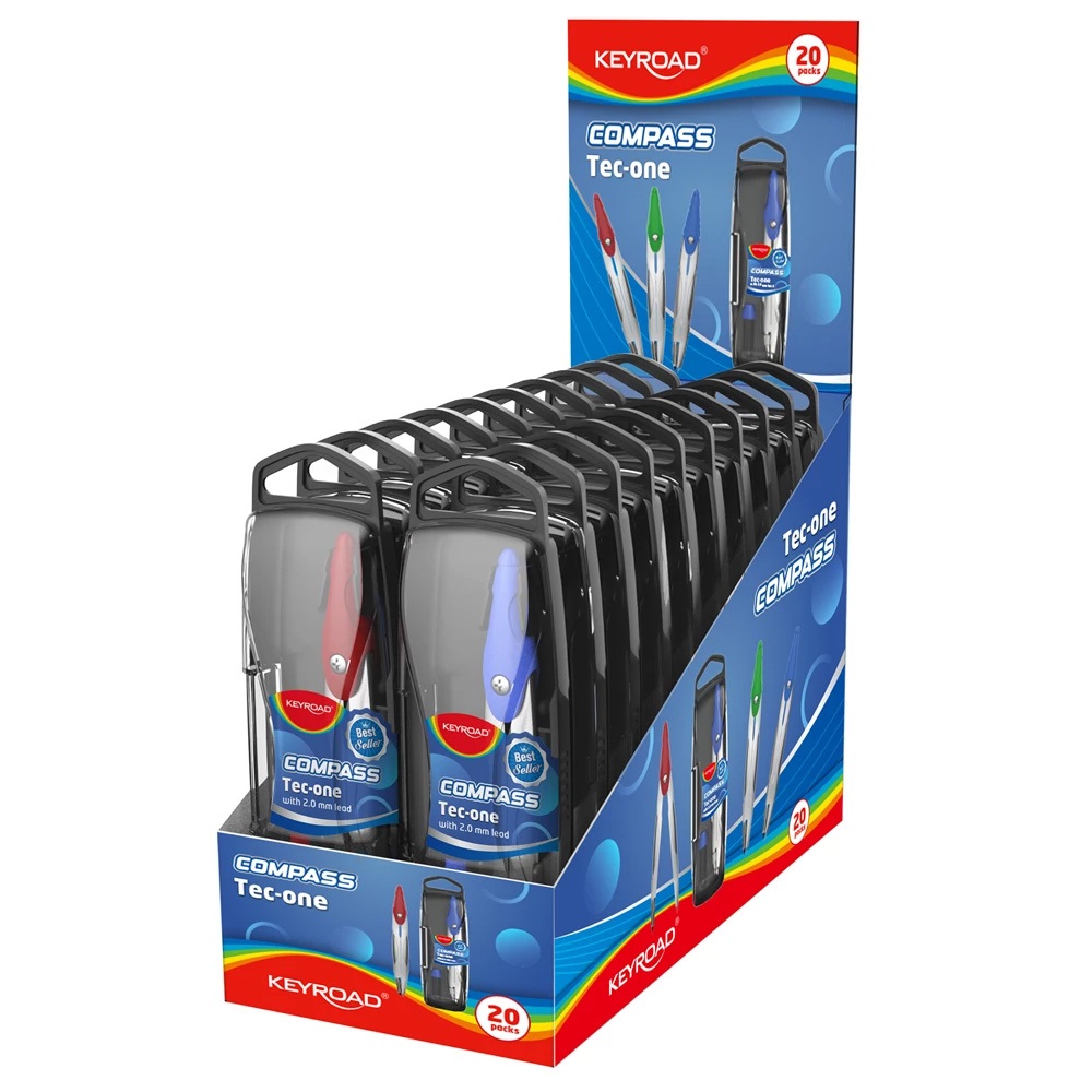 Körző, betétes, fém, pótbéllel, Keyroad Smart, vegyes színek - Image 2