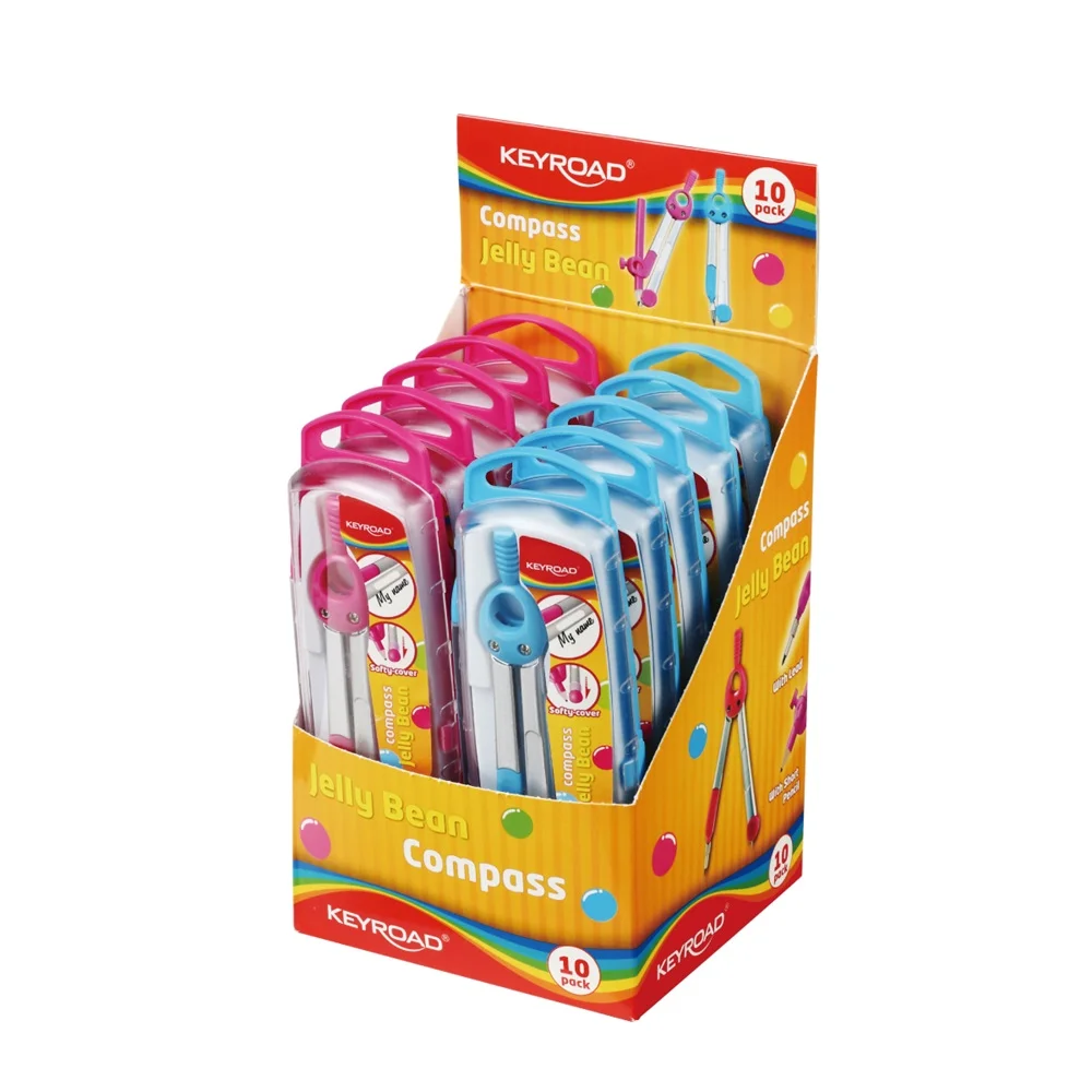 Körző ceruzás/betétes, fém Keyroad JellyBean vegyes színek - Image 2
