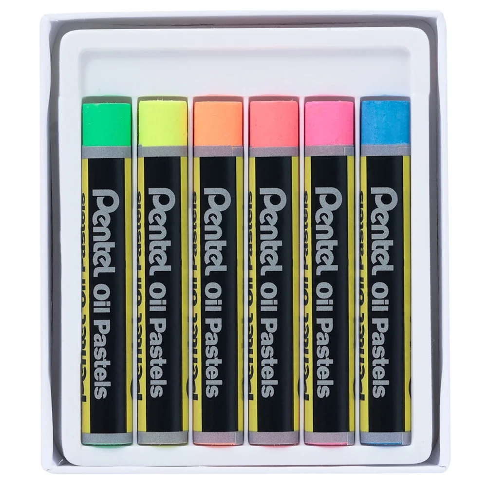 Kréta olajpasztell készlet, PHN-F6 Pentel, 6 klf., fluoreszkáló - Image 2