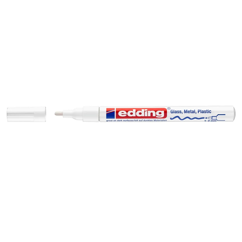 Lakkmarker 1-2mm, kerek Edding 751 fehér