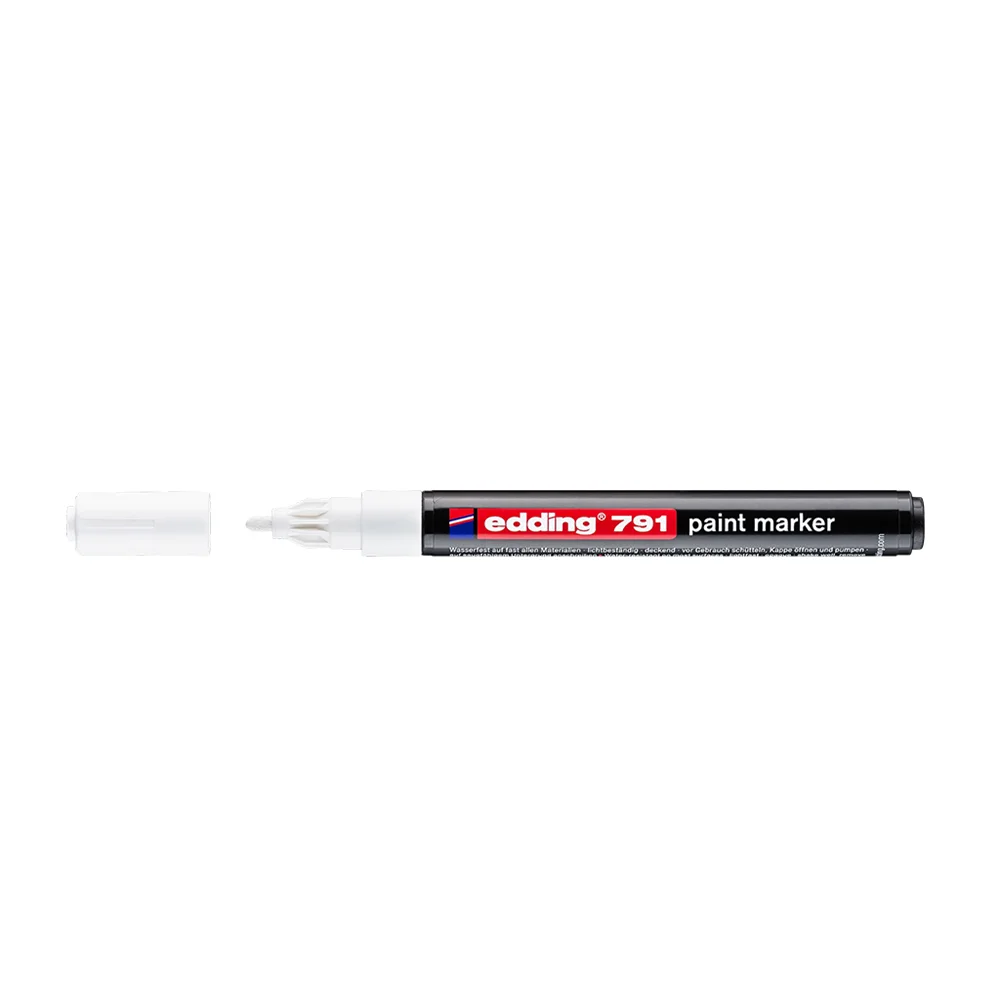 Lakkmarker 1-2mm, kerek Edding 791 fehér - Image 2