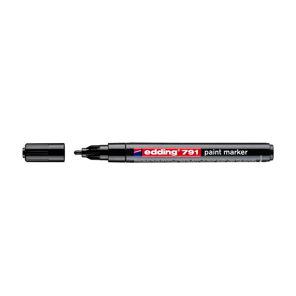 Lakkmarker 1-2mm, kerek Edding 791 fekete - Image 2