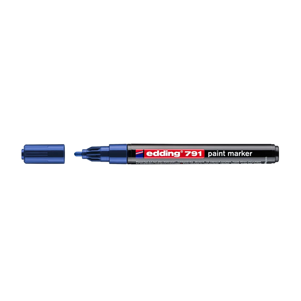 Lakkmarker 1-2mm, kerek Edding 791 kék - Image 2