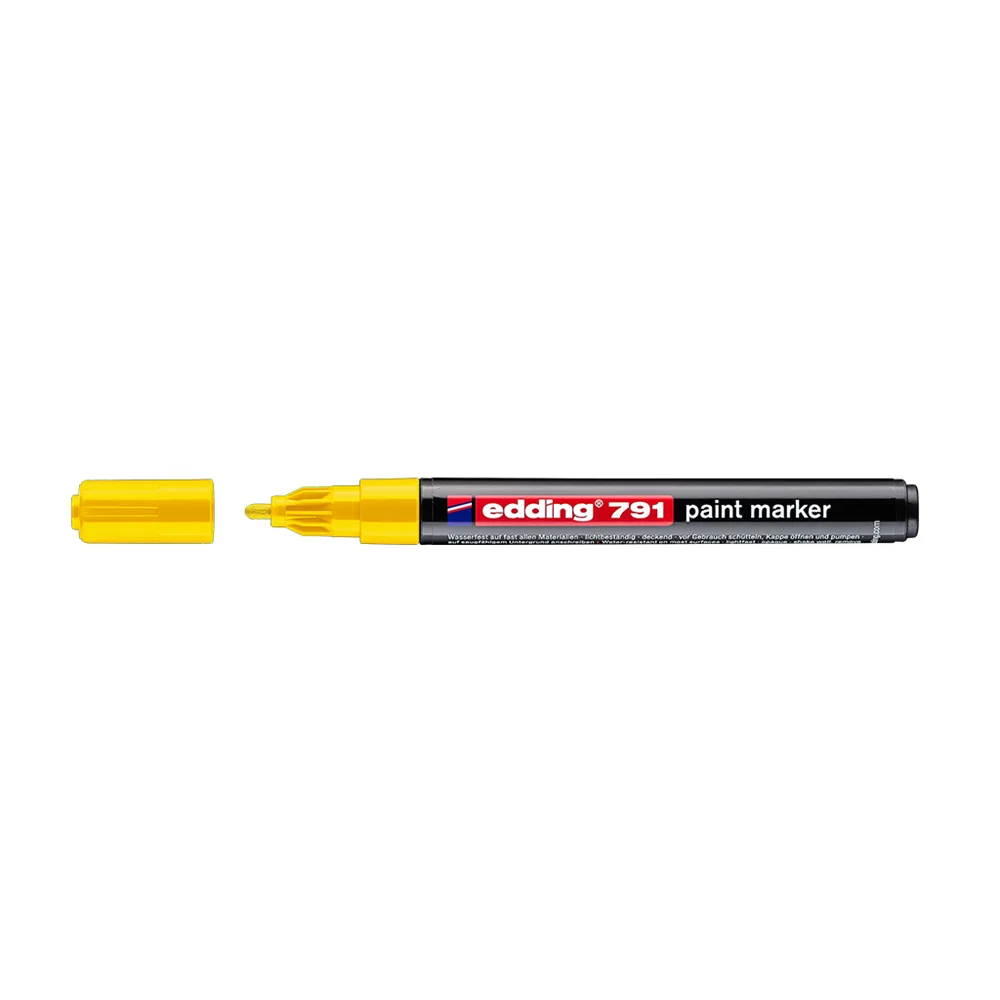 Lakkmarker 1-2mm, kerek Edding 791 sárga - Image 2