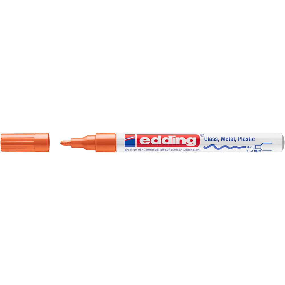 Lakkmarker 1-2mm, kerek Edding 751 narancs