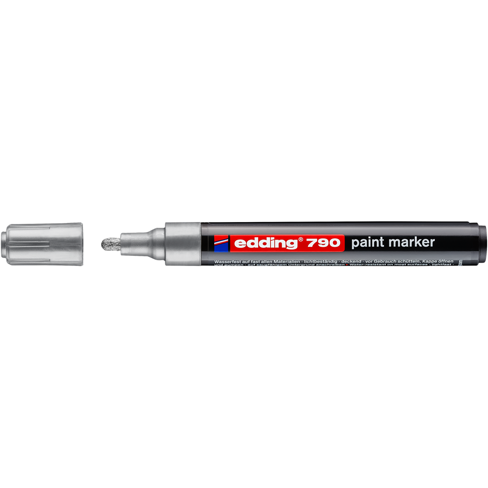 Lakkmarker 2-3mm, kerek Edding 790 ezüst - Image 2