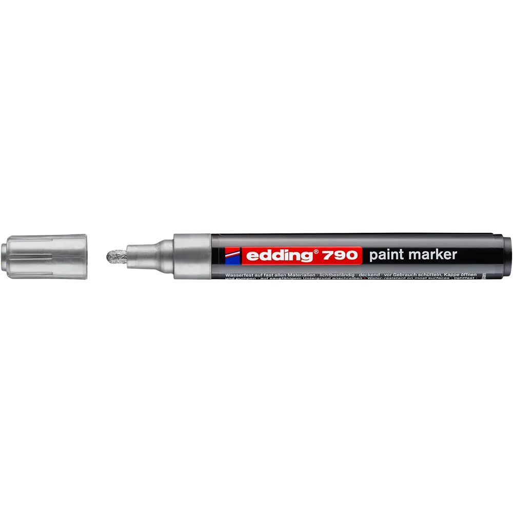 Lakkmarker 2-3mm, kerek Edding 790 ezüst - Image 2