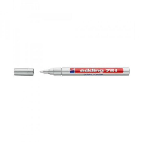Lakkmarker 1-2mm, kerek Edding 751 ezüst