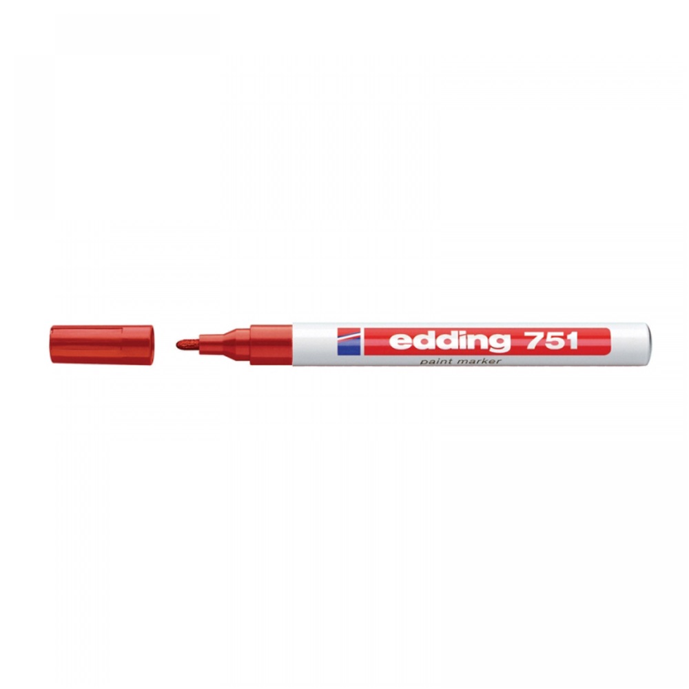 Lakkmarker 1-2mm, kerek Edding 751 piros