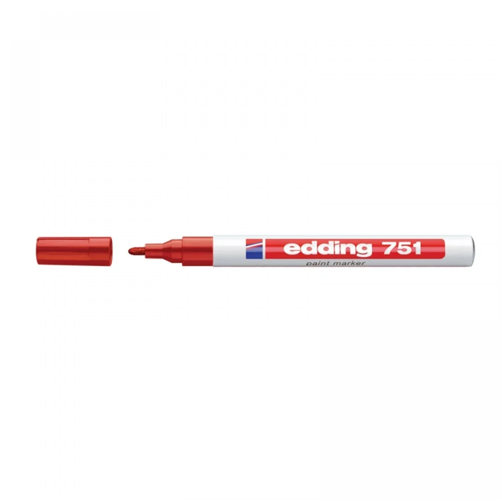 Lakkmarker 1-2mm, kerek Edding 751 piros