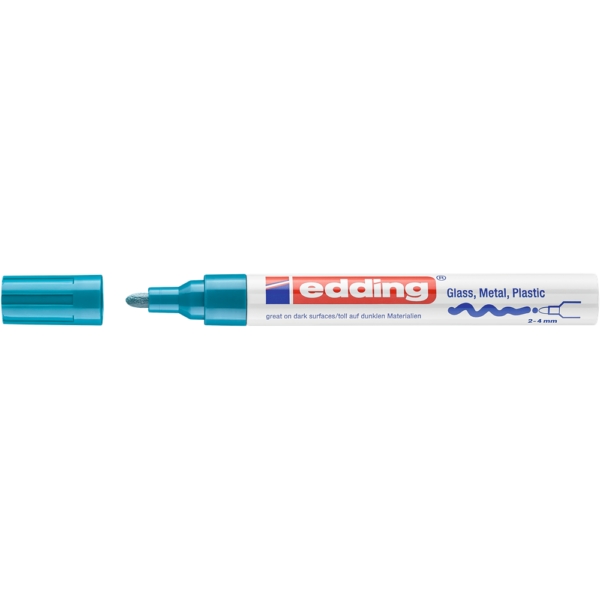 Lakkmarker 2-4mm, kerek Edding 750 világoskék