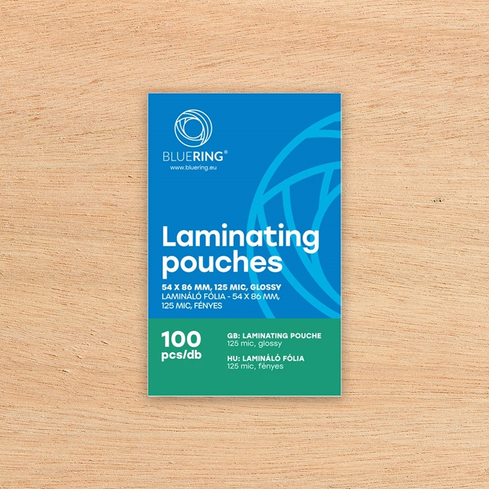 Lamináló fólia 54x86mm, 125 micron 100 db/doboz, Bluering® - Image 2