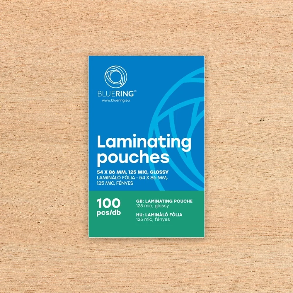 Lamináló fólia 54x86mm, 125 micron 100 db/doboz, Bluering® - Image 2