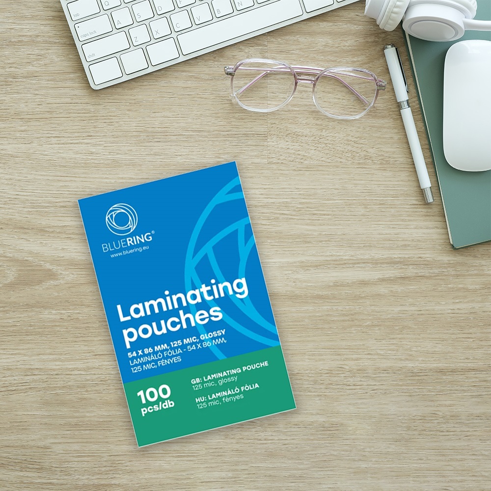 Lamináló fólia 54x86mm, 125 micron 100 db/doboz, Bluering® - Image 4