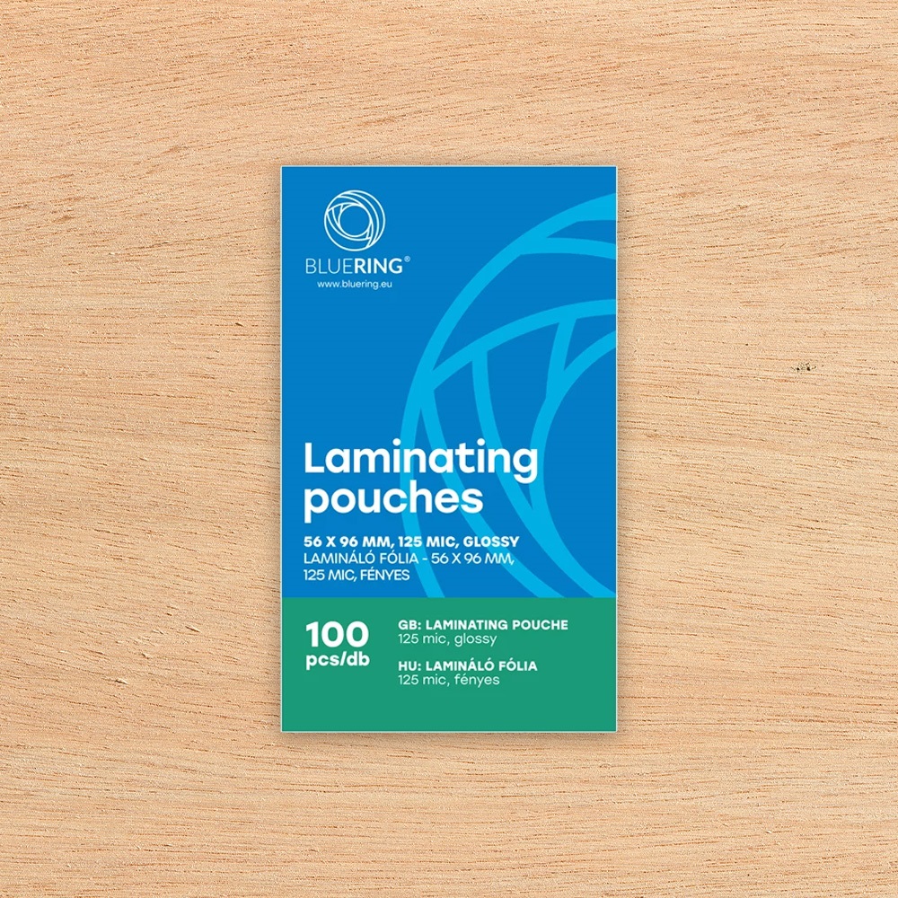 Lamináló fólia 56x96mm, 125 micron 100 db/doboz, Bluering® - Image 3