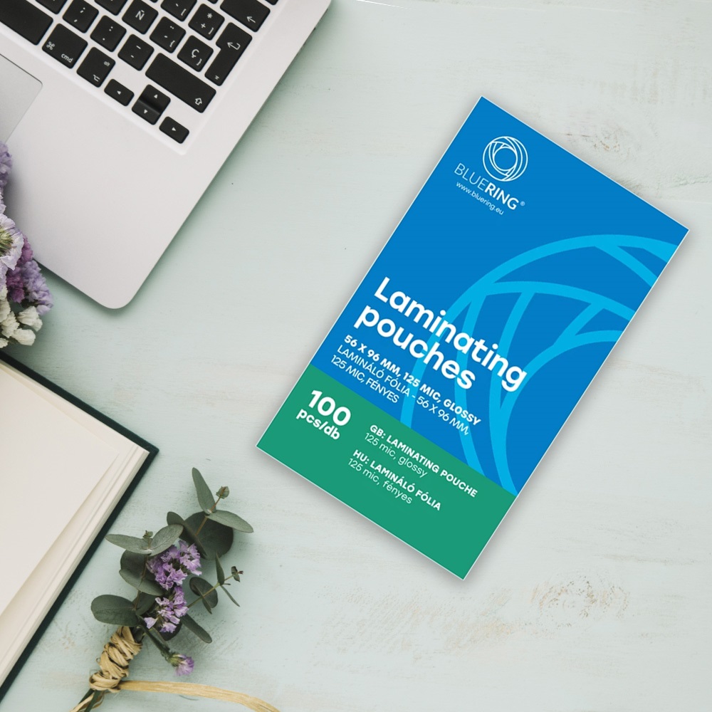 Lamináló fólia 56x96mm, 125 micron 100 db/doboz, Bluering® - Image 4