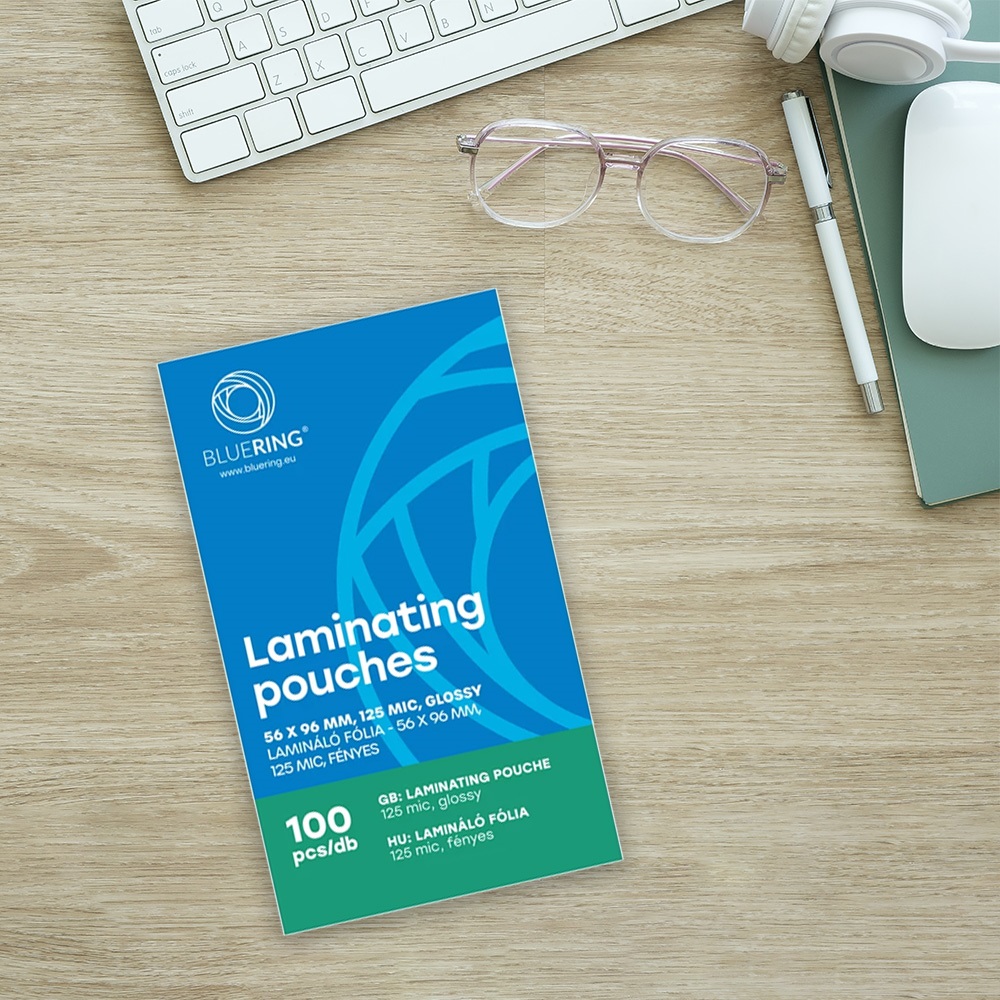 Lamináló fólia 56x96mm, 125 micron 100 db/doboz, Bluering® - Image 5