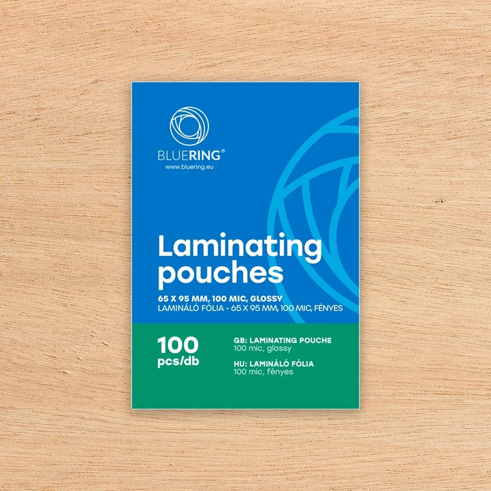 Lamináló fólia 65x95mm, 100 micron 100 db/doboz, Bluering® - Image 3