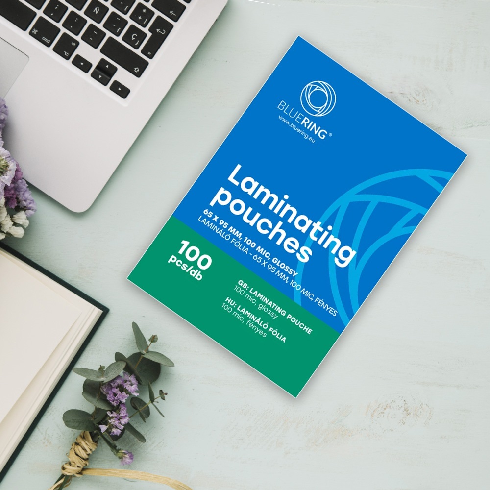 Lamináló fólia 65x95mm, 100 micron 100 db/doboz, Bluering® - Image 4