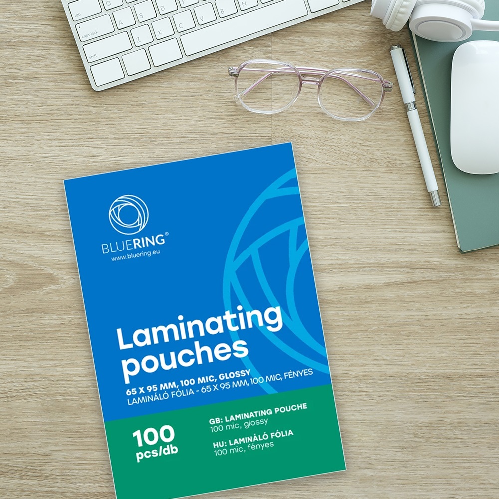 Lamináló fólia 65x95mm, 100 micron 100 db/doboz, Bluering® - Image 5