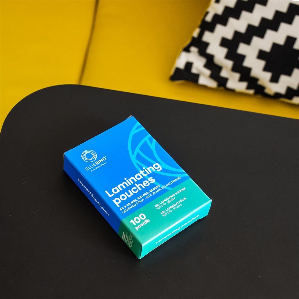Lamináló fólia 65x95mm, 100 micron 100 db/doboz, Bluering® - Image 2