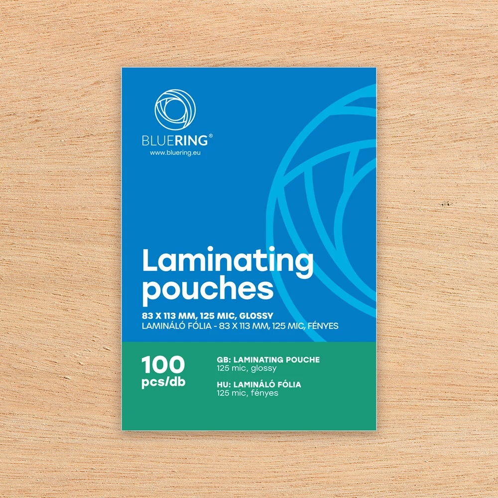 Lamináló fólia 83x113mm, 125 micron 100 db/doboz, Bluering® - Image 3