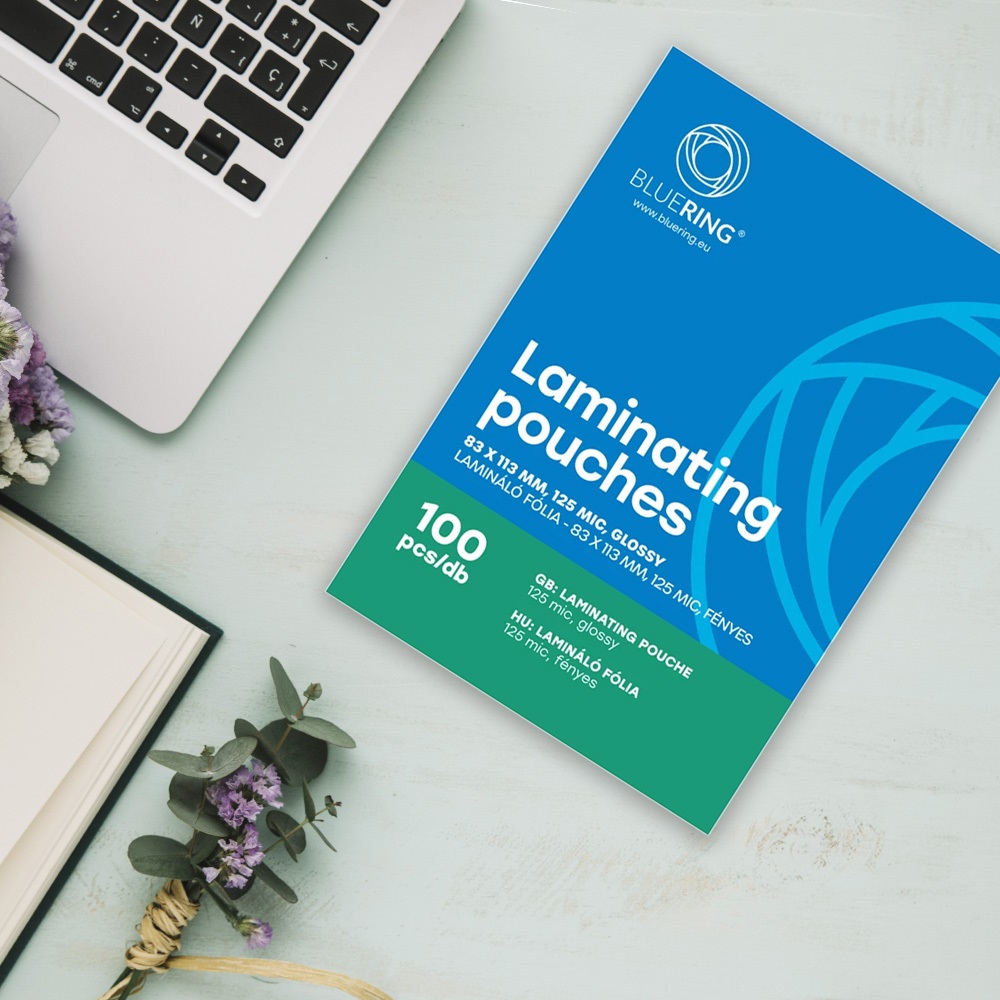 Lamináló fólia 83x113mm, 125 micron 100 db/doboz, Bluering® - Image 4