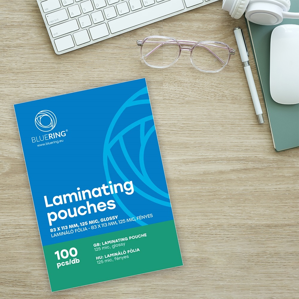 Lamináló fólia 83x113mm, 125 micron 100 db/doboz, Bluering® - Image 5