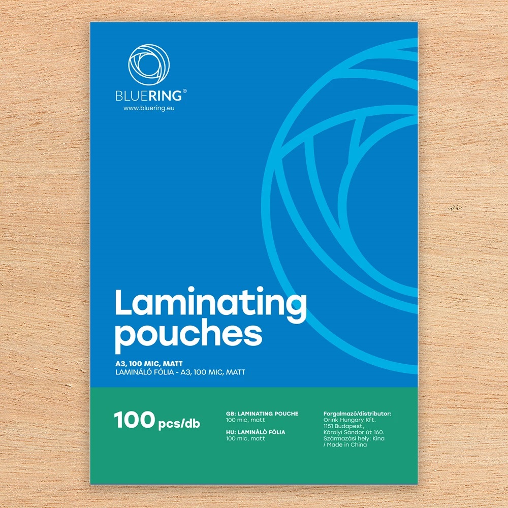 Lamináló fólia A3, 100 micron matt 100 db/doboz, Bluering® - Image 2