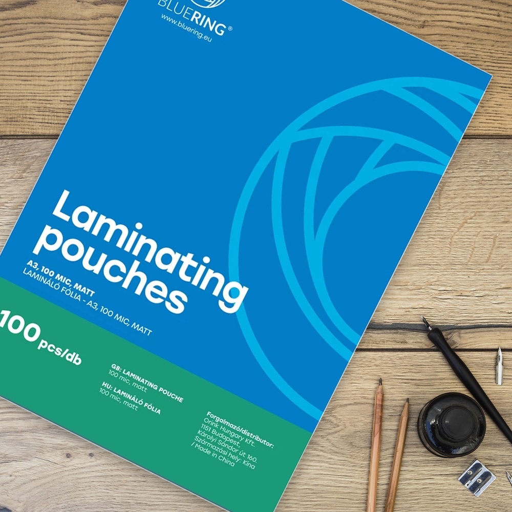 Lamináló fólia A3, 100 micron matt 100 db/doboz, Bluering® - Image 4
