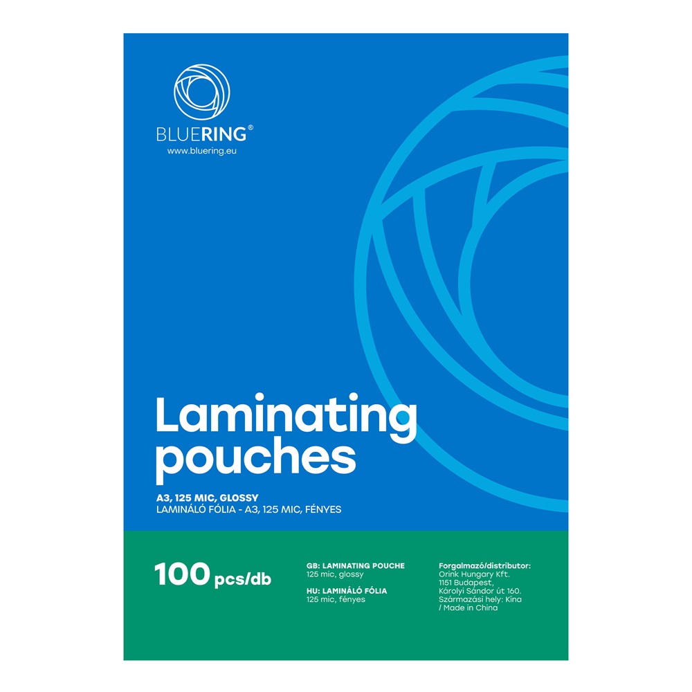 Lamináló fólia A3, 125 micron 100 db/doboz, Bluering® - Image 2