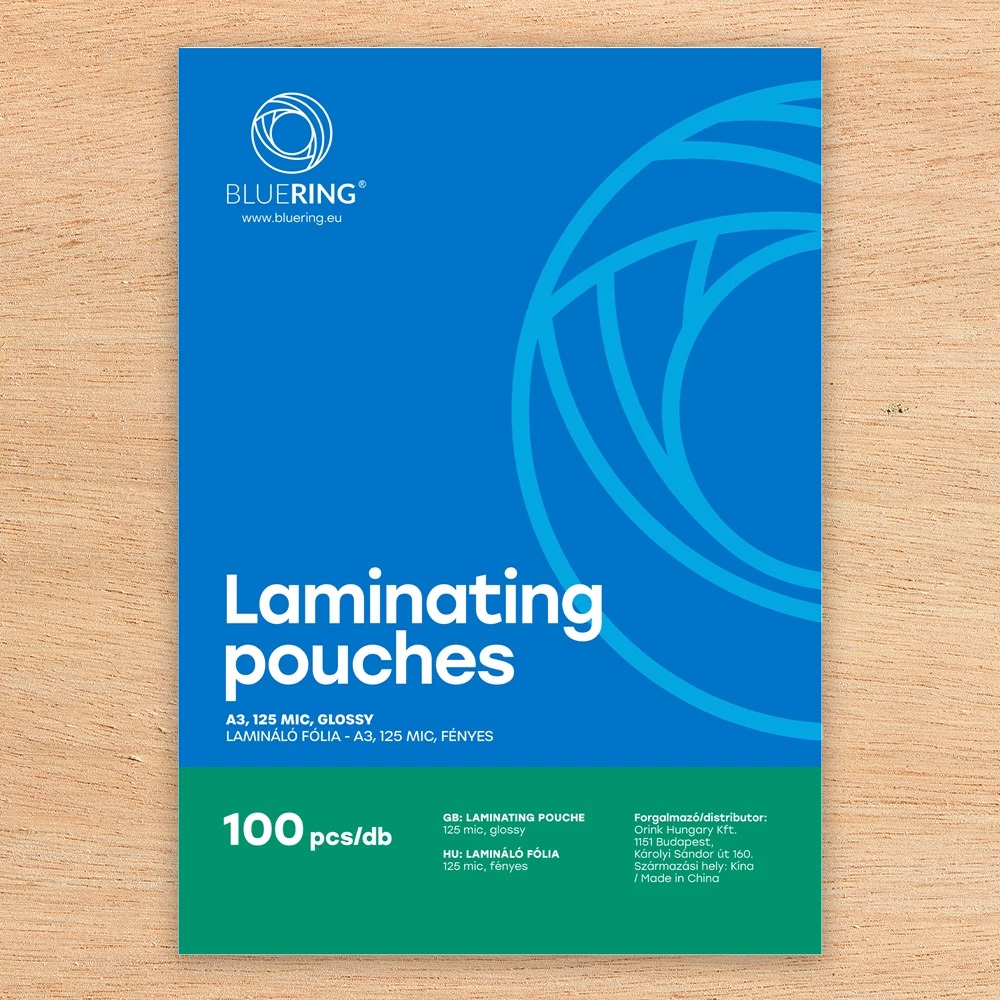 Lamináló fólia A3, 125 micron 100 db/doboz, Bluering® - Image 3