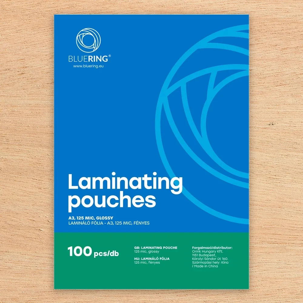 Lamináló fólia A3, 125 micron 100 db/doboz, Bluering® - Image 3