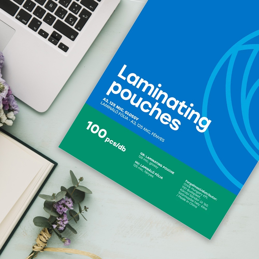 Lamináló fólia A3, 125 micron 100 db/doboz, Bluering® - Image 4