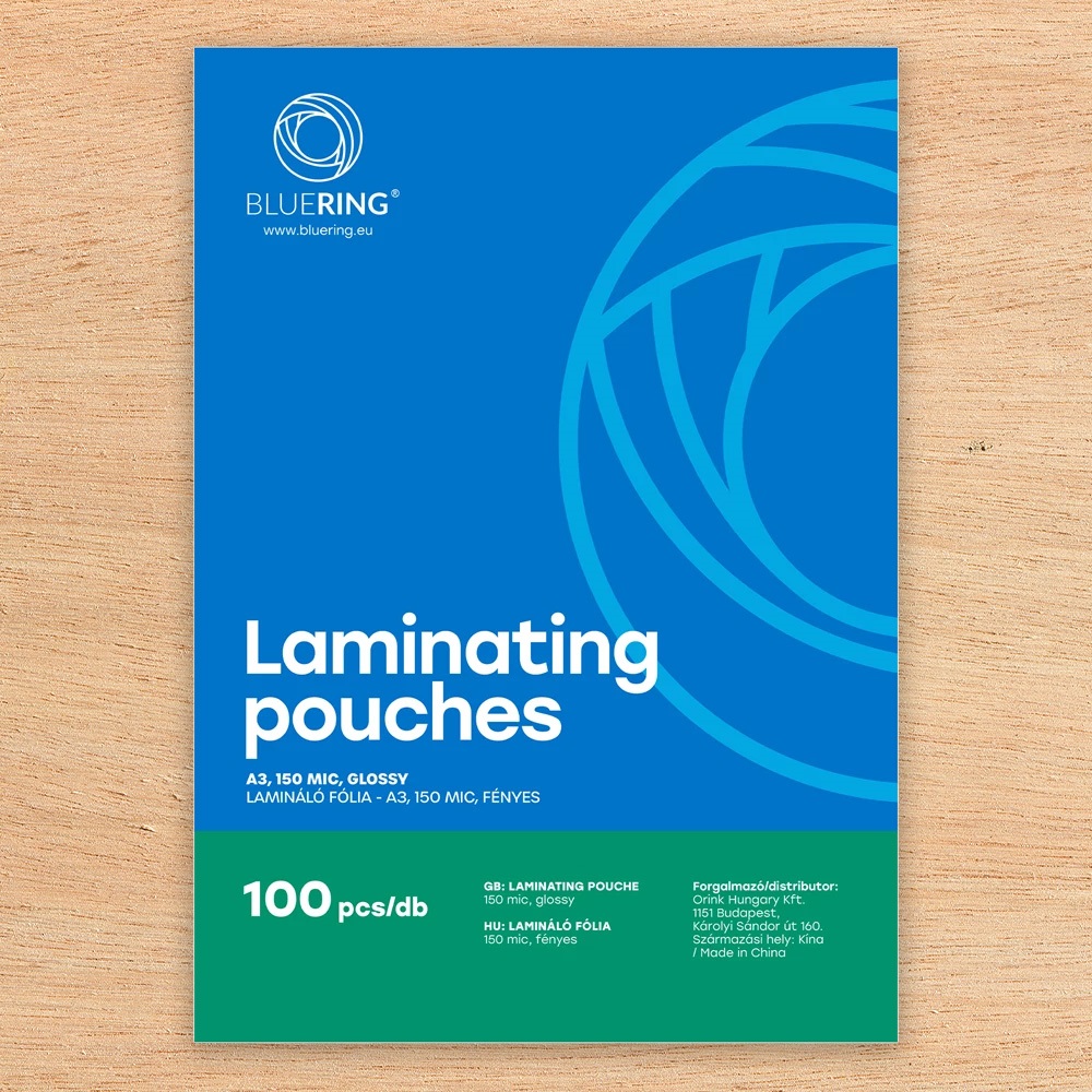 Lamináló fólia A3, 150 micron 100 db/doboz, Bluering® - Image 2