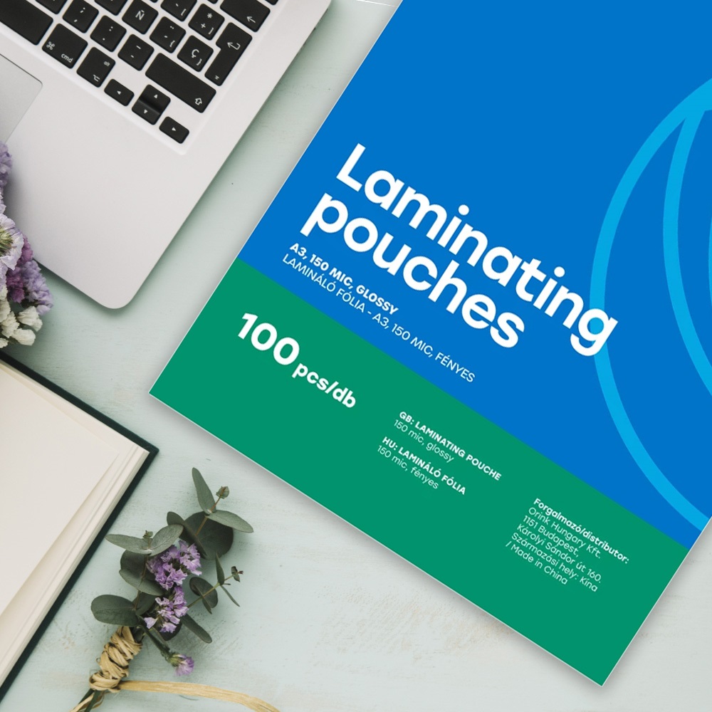 Lamináló fólia A3, 150 micron 100 db/doboz, Bluering® - Image 3