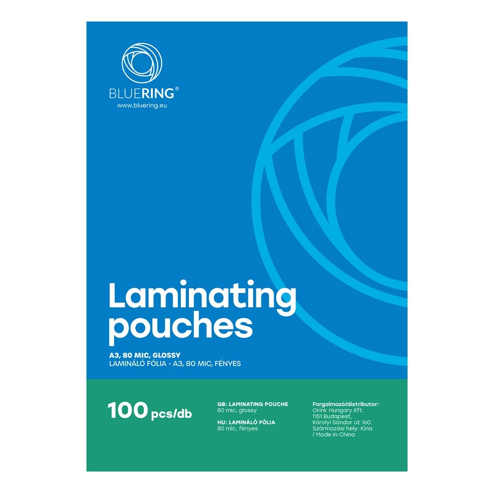 Lamináló fólia A3, 80 micron 100 db/doboz, Bluering® - Image 3