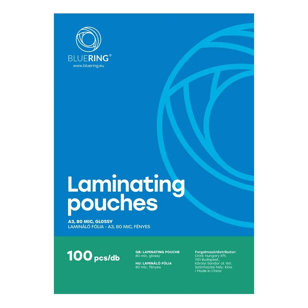 Lamináló fólia A3, 80 micron 100 db/doboz, Bluering® - Image 3