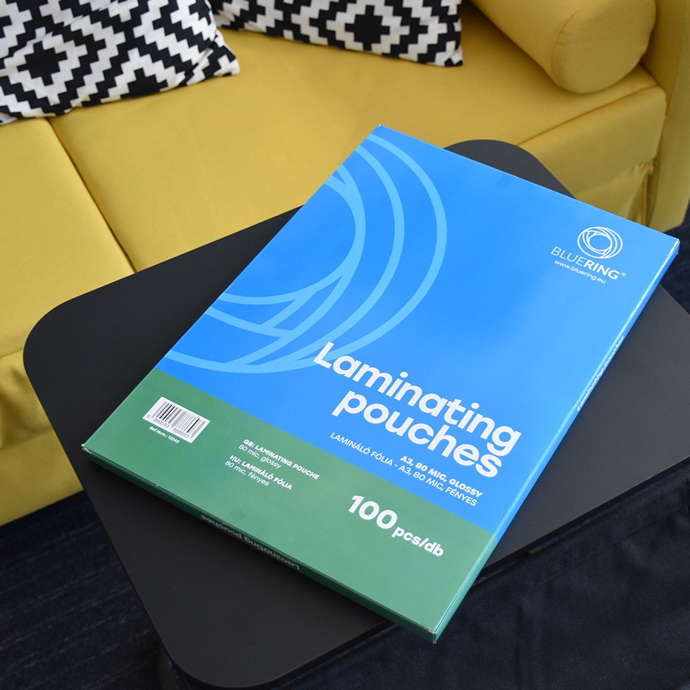 Lamináló fólia A3, 80 micron 100 db/doboz, Bluering® - Image 6