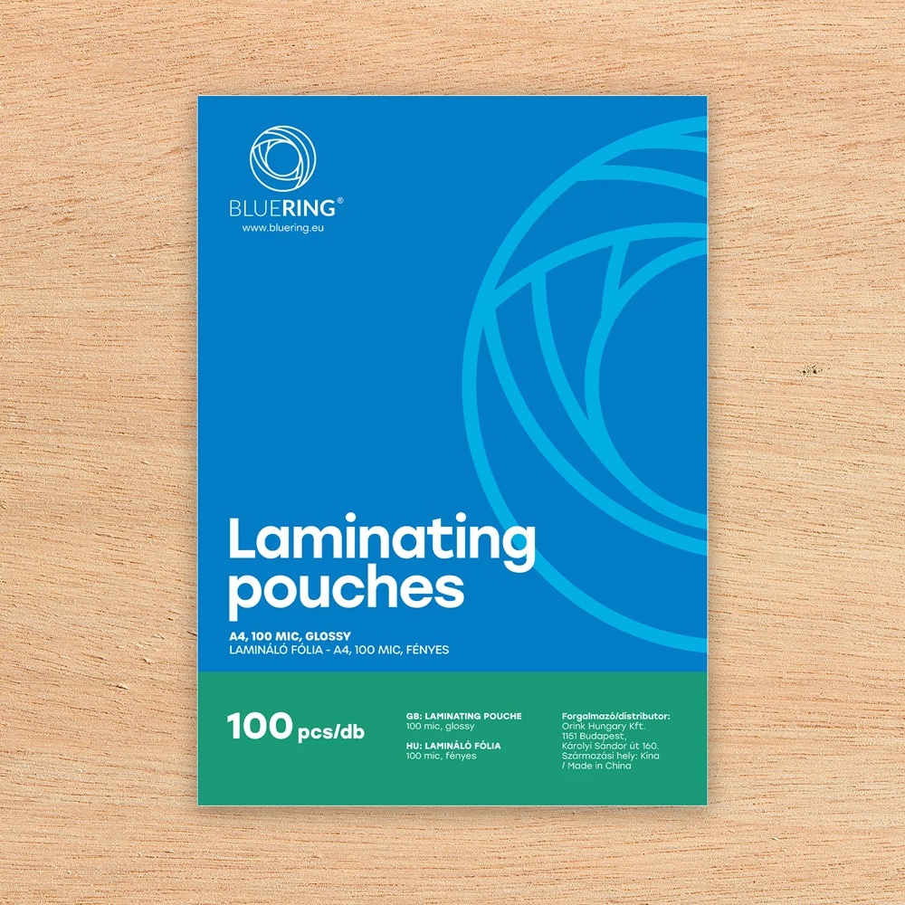Lamináló fólia A4, 100 micron 100 db/doboz, Bluering® - Image 3
