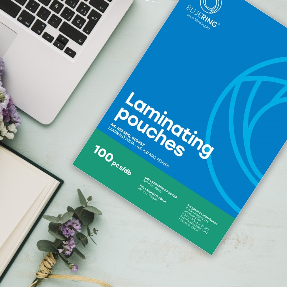 Lamináló fólia A4, 100 micron 100 db/doboz, Bluering® - Image 4