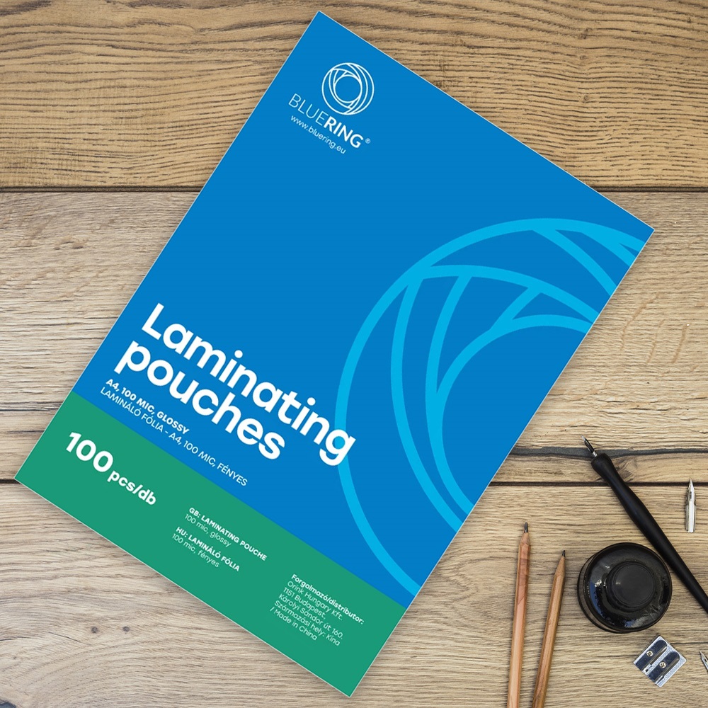 Lamináló fólia A4, 100 micron 100 db/doboz, Bluering® - Image 5